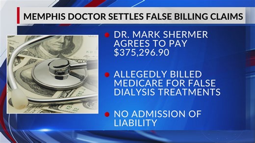 Memphis doctor settles fraud case for $375K in billing claims