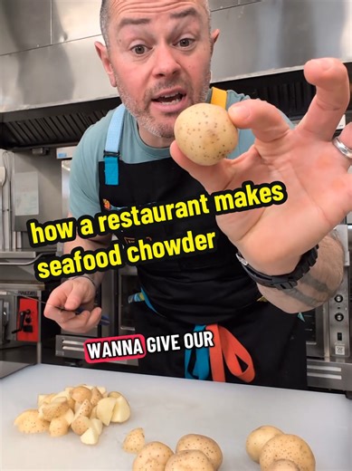 Make this seafood chowder however you like! 1/2 stick of butter 1 ea leek Salt and pepper 1 lb potatoes 4 ea cloves garlic 3-4 sprigs of thyme 1/4-1/2 cup AP flour (if you like your spoon to stand up in it, use closer to 1/2 cup) 1 qt stock 1 qt milk Bay leaf 1-1 1/2 lbs fish 1/4 cup parsley #seafood #fish #chowder #soup #cookingathometiktoktv