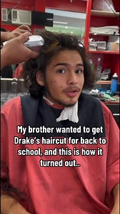 My Brother Wanted To Get Drake’s Haircut For Back To School, And This Is How It Turned Out.. #reels #hairstyle #haircut | Erick Claros