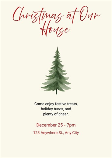 Christmas Tree Party Invitation - Etsy