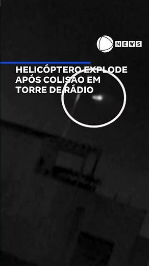 Helicóptero explode após colisão com torre de rádio nos EUA. 📲 #RecordNews #shorts