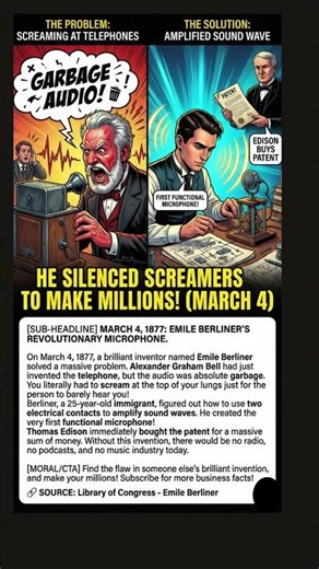 You’d Be Screaming Without This Invention 🎙️😳 (March 4, 1877)
