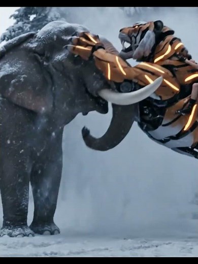 Robotic Tiger Fighting with a Big Elephant