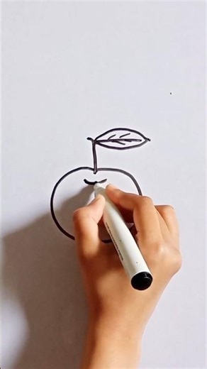 How to Draw a Perfect Apple 🍎 | Easy Step-by-Step Drawing for Beginners#drawing #easy
