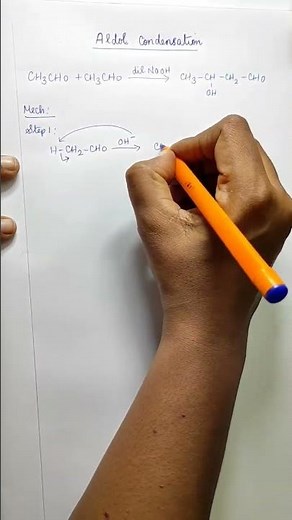 Aldol condensation | Mechanism | Carbonyl compounds #shorts #chemistry #trending