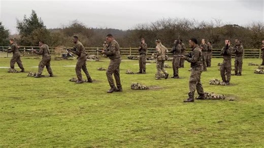 Royal Armoured Corps basic training recruits undergoing Bayonet fighting lessons as part of their training in Catterick. To join the RAC please visit: https://jobs.army.mod.uk/roles/royal-armoured-corps/ #Armyjobs #bayonet #Britisharmy #Army #FindandDestroy | Royal Armoured Corps