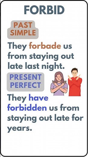 TWO FORMS OF THE VERB FORBID