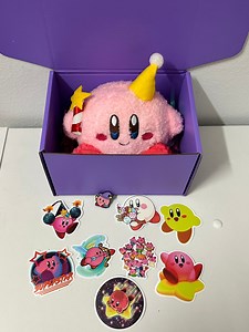 Kirby Birthday Gift Box: Plushie, Stickers & Enamel Pin - Etsy
