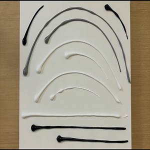 Black & White / Easy acrylic painting technique for beginners / Dog under umbrella | MAY Art.