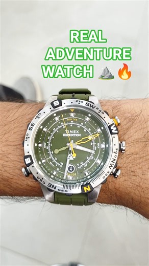 Timex Expedition Review 😱This Watch Does EVERYTHING! Compass+Tide+Temp⛰️🔥 #timexexpedition#shorts