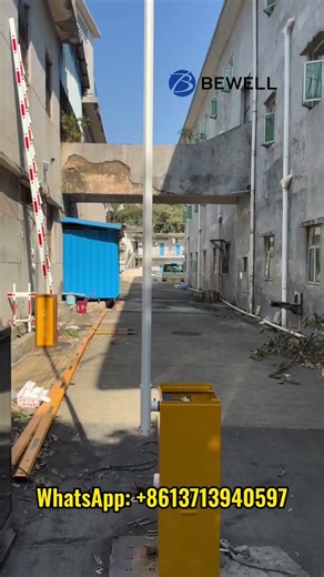 Bewell 6m Boom Barrier Gate Remote Control Aluminum Barrier Arm Speed Adjustable#parkingbarrier