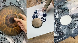 317K views · 2.8K reactions | I call this piece, “Eye of the Storm”. I hope you enjoy the process to achieving this acrylic drip abstract + realism painting. Be sure to turn the volume on for the full effect. | Jo Steel | Facebook