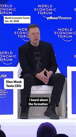 Musk makes first-ever appearance at the World Economic Forum 2026.