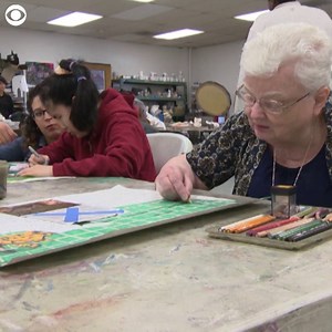 An elderly California woman is taking the art world by storm. Helen Rae was born with disabilities making it difficult for her to communicate, but she learned to express herself through art. Her work is now being shown in galleries around the world. https://cbsn.ws/2Ppa2gU | CBS Sunday Morning