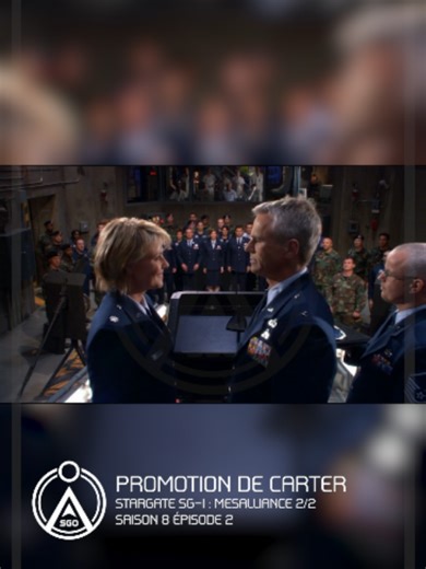 Stargate Rewind : Promotion de Carter Dans cet épisode, les Goa'uld menacent d'attaquer la Terre, SG-1 et les Asgards livrent une ultime bataille désespérée contre les Réplicateurs, qui ont capturé le major Carter et envahi un monde Asgard. En conclusion de l'épisode, le Général O'Neill tout juste promu, élève Samantha Carter au grade de Lieutenant Colonelle. #AmazonPrimeVideo #stargate #StargateSg1