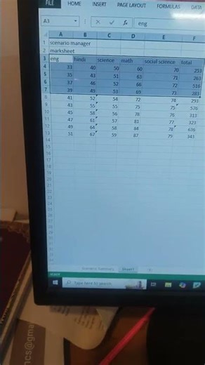scenario manager #data#excel #computereducation