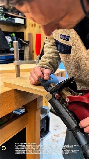 Perfect Edge Banding with an Edge Trimmer | Fast and Clean Wood Finishing.