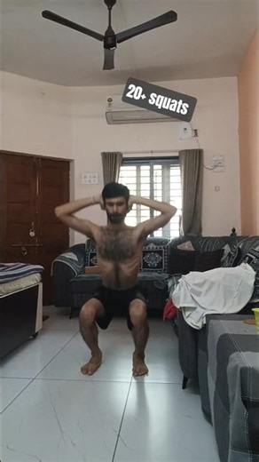 Going down in squat seems worth it, when you start feeling the calm after it. #bodybalance #shorts