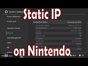 How to setup Static IP on Nintendo Switch