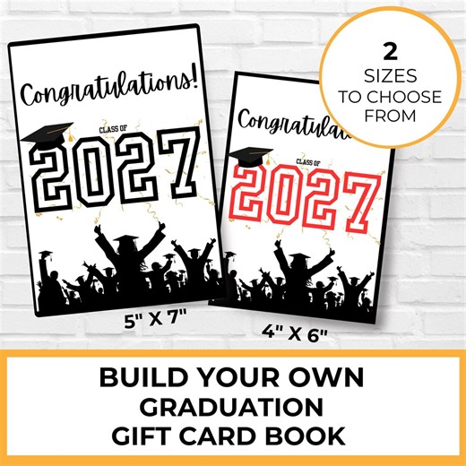 Graduation Gift, Printable Gift Card Holder Book, Class of 2026, Senior Gift, High School, First Year College Gift From Parents - Etsy