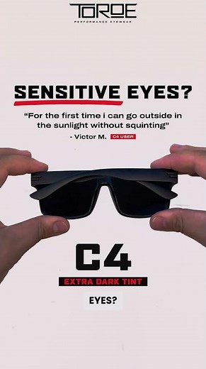 Sunglasses for sensitive eyes photophobia bright light migraines the darkest lenses - Toroe Eyewear