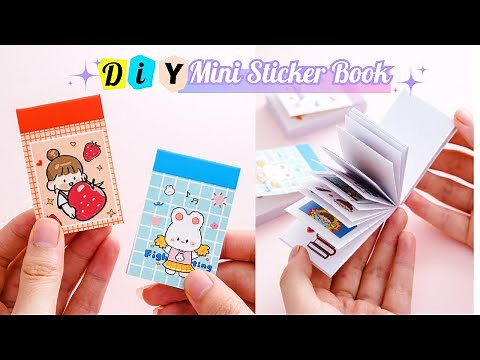 How to make a kawaii mini sticker book at home ✨