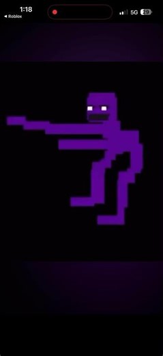 Purple pixel guy dancing