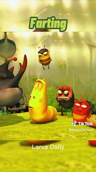 Farting Larva Adventures in Cartoon Land