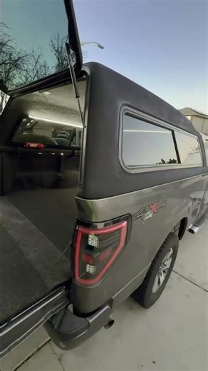 Truck bed camper build progress.