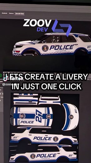 CREATE FIVEM LIVERIES IN SECONDS @ ZOOV.DEV/PLUGIN #fivemroleplay #nopixel #gtarp #fivemdev #prodigy