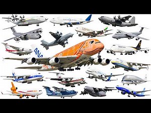 Biggest Airplanes for Kids | 20 Airplane Names and Sounds