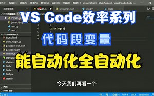 VS Code代码段变量-能自动化的全自动化，高手必备