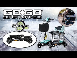 ONLY 12" HIGH WHEN FOLDED! | GoGo Super Portable Folding Scooter by Pride Mobility SC15