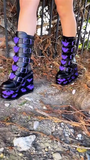 19K views · 496 reactions | Have you seen our Dune Bat Platform Boots [BLACK/PURPLE]!? Just one of the four epic boots we designed in collaboration with the iconic @yrushoes ! #YRUxVampireFreaks #VampireFreaks #YRUShoes #GothFashion #GothBoots | VampireFreaks | Facebook