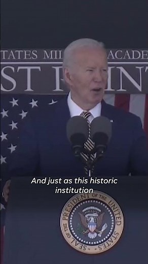 President Biden speaks to 'Guardians of American democracy' at West Point commencement #Shorts