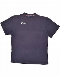 Vintage Asics Size M T-Shirt Top in Navy Blue | ASOS