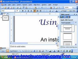 PowerPoint 2003 Tutorial The Scroll Bar Microsoft Training Lesson 1.9