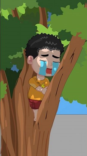 Trapped in a tree 😭😭😭 #animation #cartoon #hainana #foryou #trending #cute #shortvideo #funny #meme