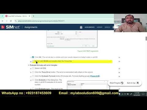 Excel 2021 In Practice - Ch 6 Guided Project 6-3 | Excel 2021Ch 6 Guided Project 6-3 - SIMnet