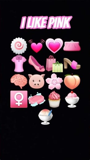 I LIKE PINK #emoji #PINK
