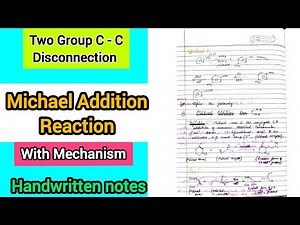 Michael Addition Reaction with mechanism - Two Group C - C Disconnection ‪@ChemistryChampss‬