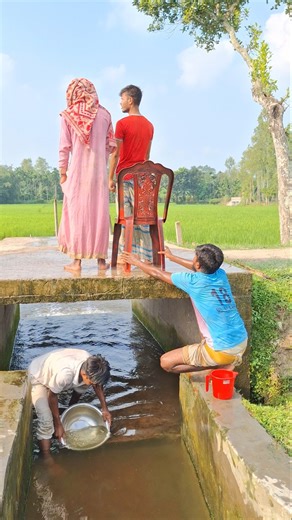 He moved the chair and gave water. 421