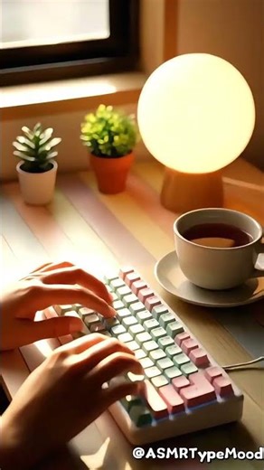 Soft Glow Typing on Pastel Gradient Keys 🌸✨｜ASMR Keyboard Aesthetics