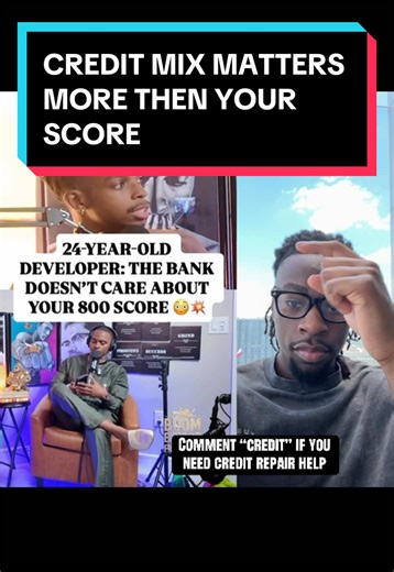 Credit mix matters more than your score. Comment “credit” if you need help removing negative items from your credit report. #credit #creditrepair #creditmix #creditscore #credittips