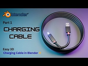 Blender Charging Cable Modeling Tutorial (Part 1) | Easy 3D for Beginners
