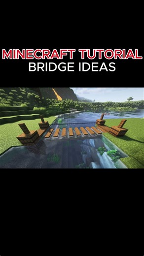 MINECRAFT TUTORIAL BRIDGE IDEAS 4 #minecraft #minecraftbuild #minecraftideas #tutorial