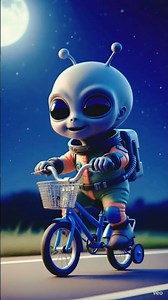 Alien Cycle Ride | Cute Baby Alien 😍