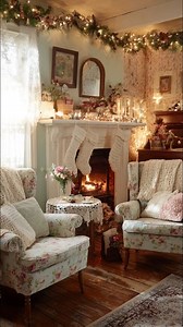 35K views · 1.4K reactions | Step into a Vintage Holiday Grandma’s Crochet Cottage, where every room glows with handmade warmth and nostalgic charm. Soft yarns, lace details, and classic holiday hues fill the home with cozy elegance — a timeless celebration of love, craft, and Christmas memories made by hand. #shabbychic #shabbychicdecor #vintagedecor #cozyhomedecor #vintagestyle #cozyhome #homedecor #home #christmasdecor #Christmas | I Heart Much Shabby Chic | Facebook
