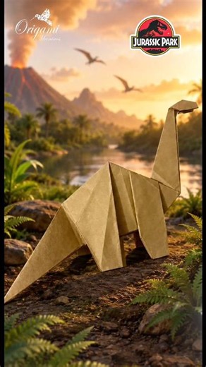 Fold Origami Dinosaurs with me #origami #dinosaur #jurassicworld #papercraft #paperart #diyprojects