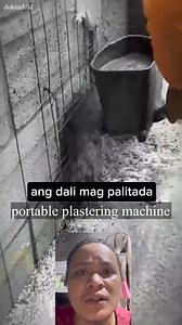ang dali kang mag palitada gamit ang portable plastering machine , makabagong tiknik credit: doktechhd | Kapa News Tv